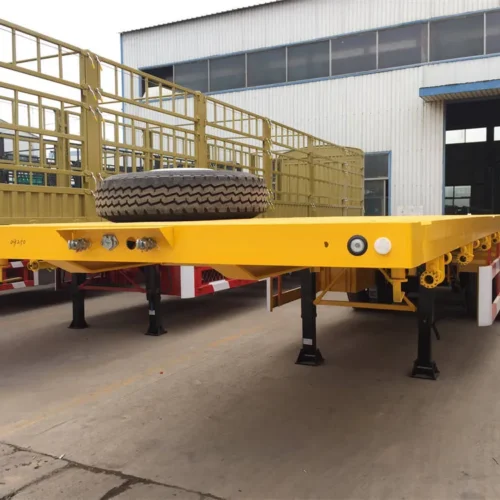 3 axles 40ft 60tons container trailer with spring suspensionv
